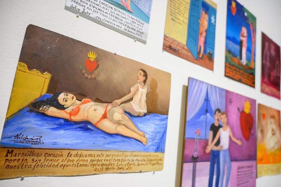 Recorrido por la exposición “Exvotos sobre la Diversidad en el Museo de la Ciudad de México. Fotos: Secretaría de Cultura de la Ciudad de México.