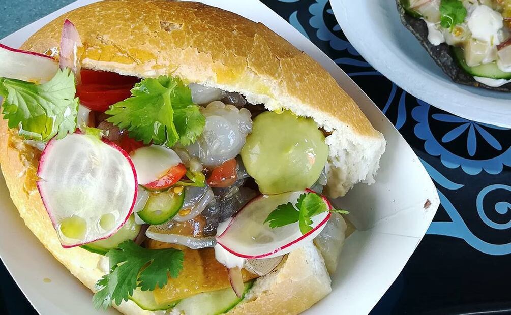 Torta de aguachile. Foto: Criollo Taquería / Instagram