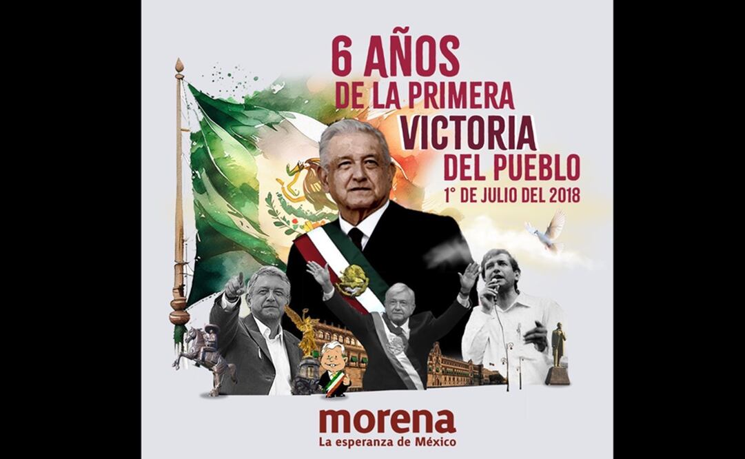6 años del triunfo de AMLO. Foto: Morena