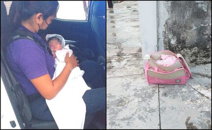 Abandonan a una bebé de 2 meses dentro de una pañalera en calles de Cancún