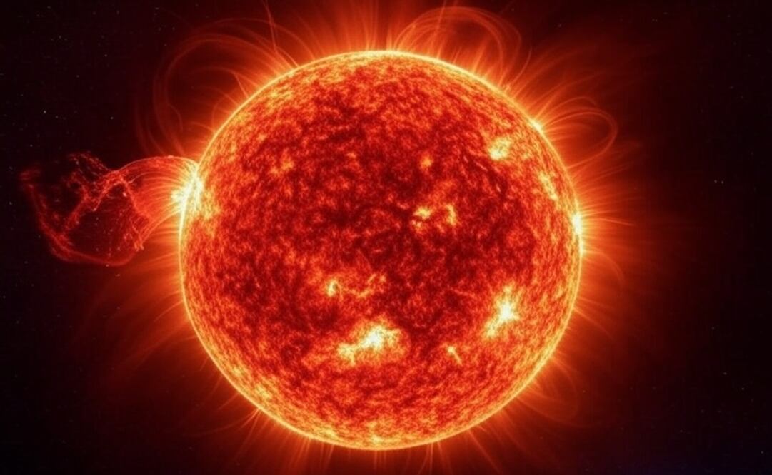 En los últimos días, la atención de científicos y entusiastas del espacio se ha centrado en una nueva y poderosa mancha solar. Foto IA