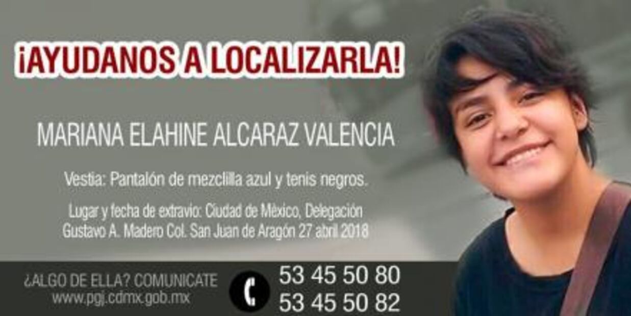 Valeria busca a su hija Mariana, desaparecida hace dos semanas