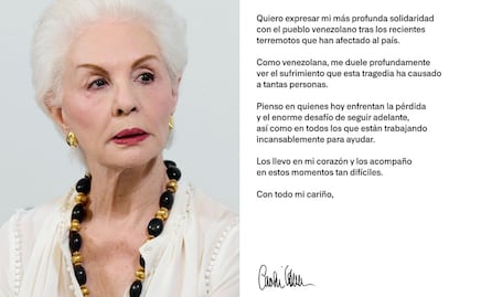 Carolina Herrera expresa su apoyo a Venezuela: “Los llevo en mi corazón”