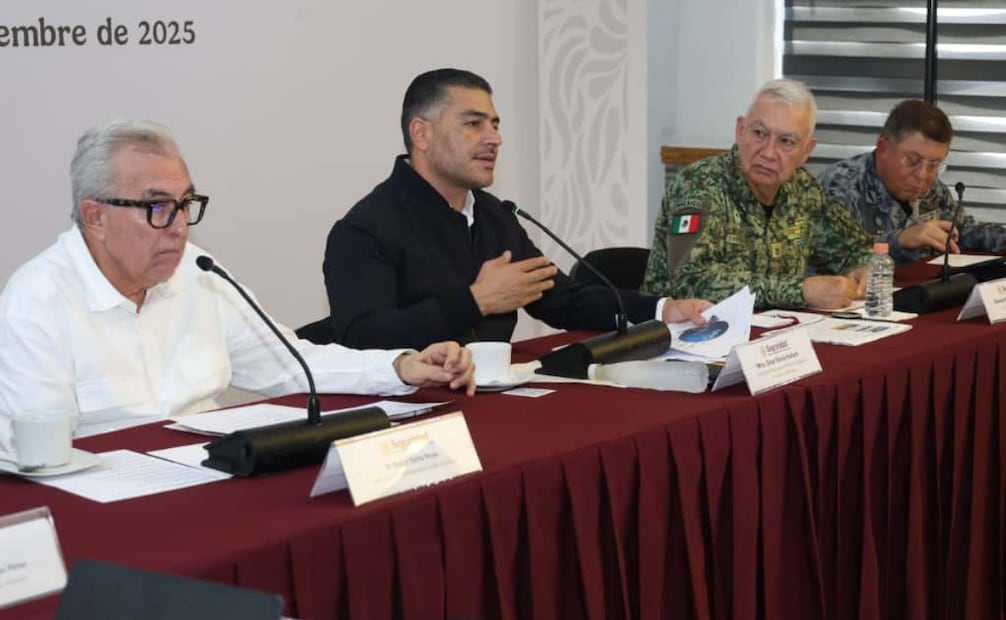 Omar García Harfuch informó que en Sinaloa en promedio diario los homicidios pasaron de 5.9 en octubre de 2024 a 3.5 en septiembre de 2025. Foto: SSPC