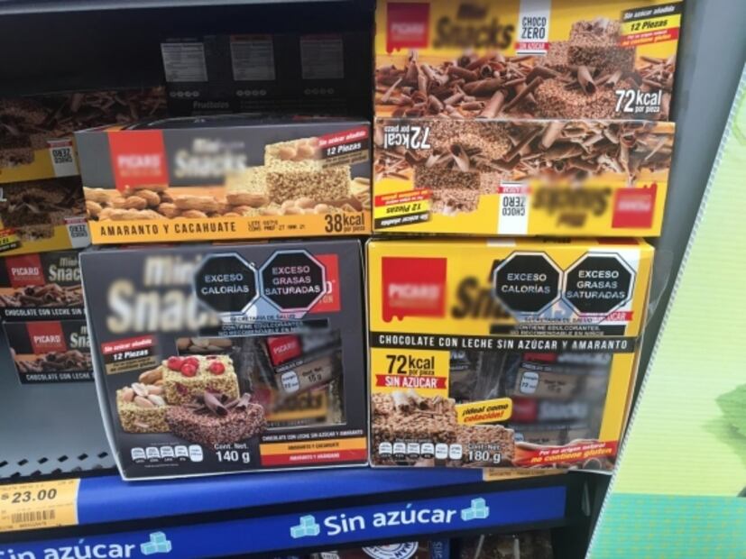 Chocolates, galletas, dulces, papas y botana con nuevo etiquetado