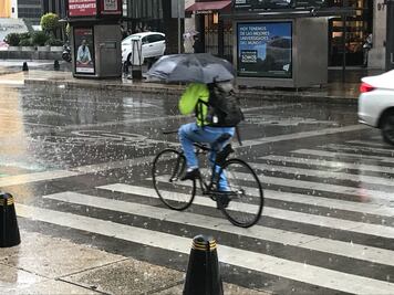 Reportan lluvia fuerte en la delegación Cuauhtémoc