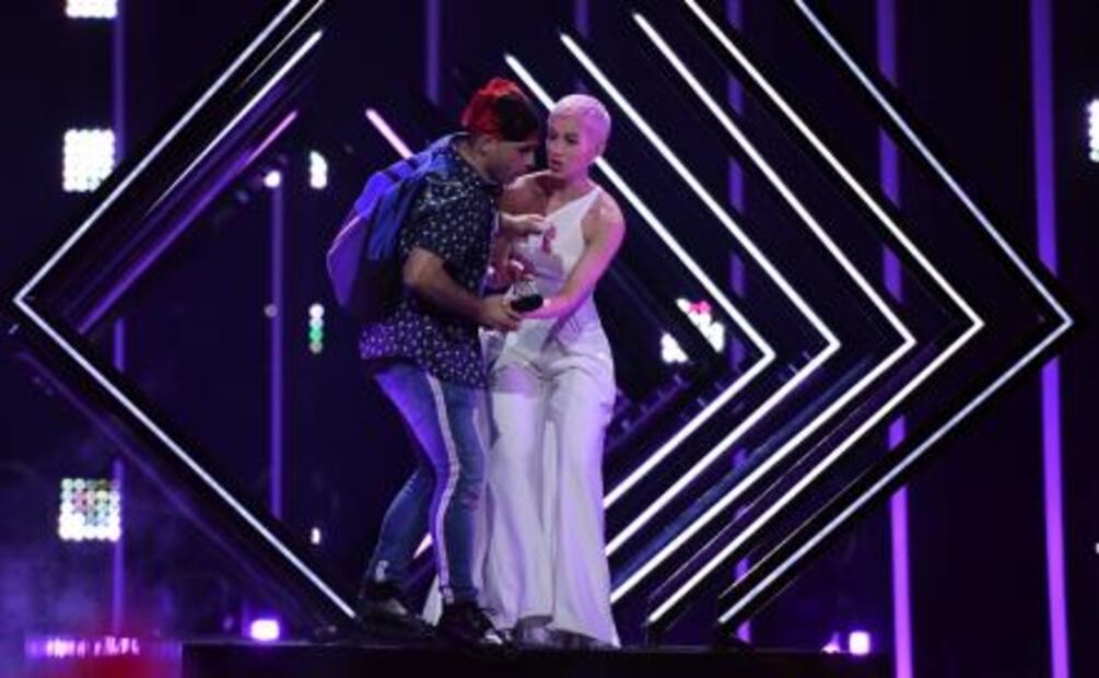Protestan durante la final de Eurovisión 