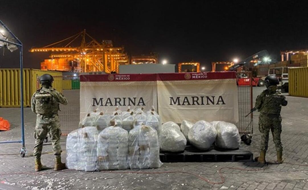 Operativo de Marina de droga y precursores químicos en el AICM, Aduana de Michoacán y de Colima. Foto: Cortesía Semar