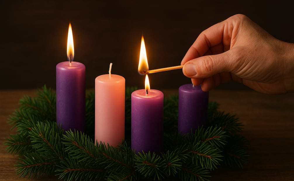 El Adviento comprende las semanas previas a la Navidad. Foto: Creada con IA (ChatGPT)