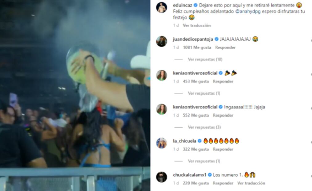 Eduin Caz festeja el cumpleaños de su esposa de forma peculiar  y el Internet se le va encima