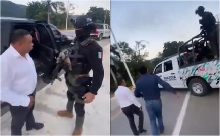 VIDEO: Alcalde de Huehuetlán, SLP, corre a Guardia Civil tras negarse a revisión de su camioneta