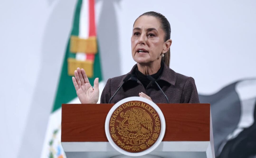 La presidenta Claudia Sheinbaum Pardo durante la mañanera del 7 de octubre de 2025. Foto: Fernanda Rojas/EL UNIVERSAL