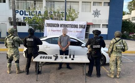 Detienen a uno tras enfrentamiento entre policías y civiles armados en Culiacán; aseguran armas y vehículos robados