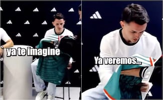 Álvaro Fidalgo reacciona con ilusión al ver la camiseta de la Selección Mexicana: “Ya veremos”