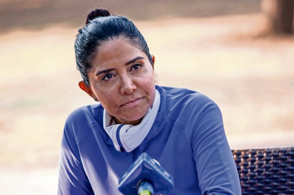 Alejandra Barrales, la candidata del PRD a la jefatura de Gobierno, corrió en la pista de El Sope en el Bosque de Chapultepec. (CAMILA MATA. EL UNIVERSAL)