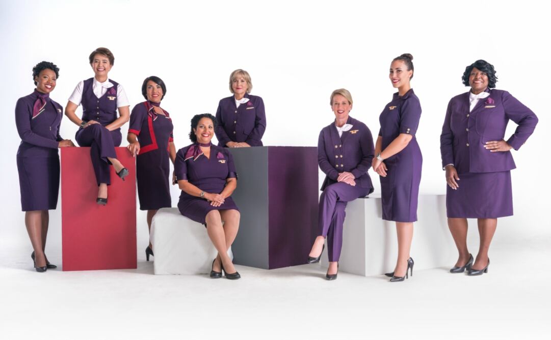 Los nuevos uniformes para las sobrecargos de Delta fueron creados por Zac Posen. (Foto: Cortesía Delta)