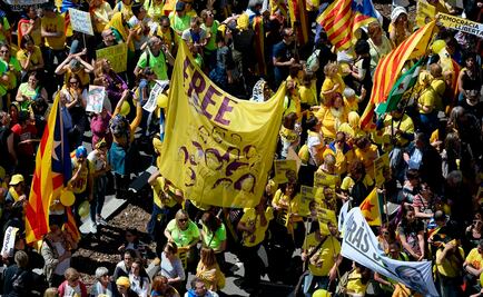​Protestan en Barcelona para pedir libertad de reos independentistas