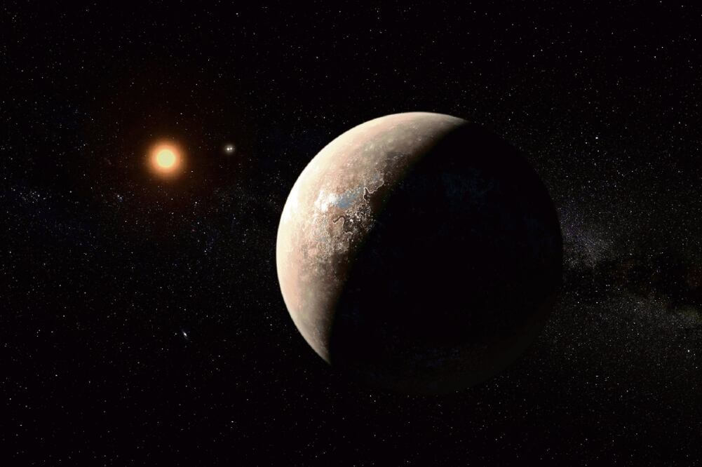 Ilustración artística de Próxima b, un planeta que orbita cada 11 días la estrella enana conocida como Próxima Centauri, la más cercana a la Tierra (REUTERS)