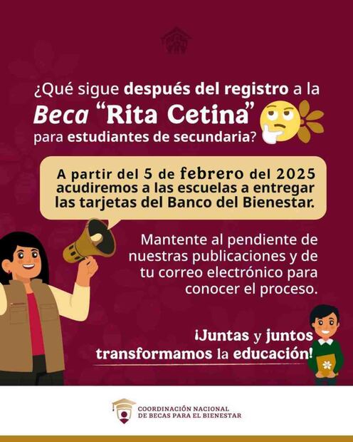 Beca Rita Cetina 2025. Foto: Programas para el Bienestar