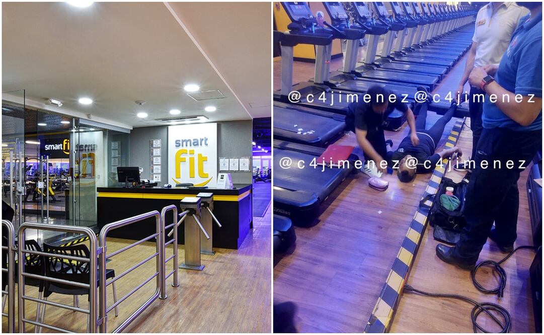 Persona desvanecida en Smart Fit  / FOTOS smartfit.com.co y Twitter @c4jimenez