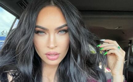 Megan Fox enfundada en un vestido de red para una noche de gala 