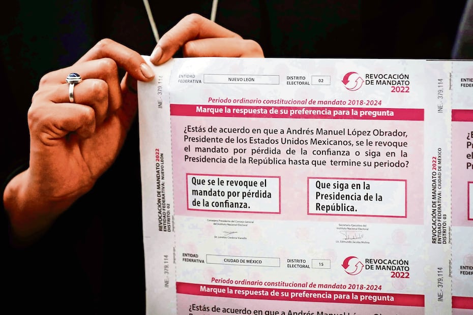 En 2022 se realizó la consulta ciudadana con motivo de la revocación de mandato del presidente Andrés Manuel López Obrador. Foto: Archivo
