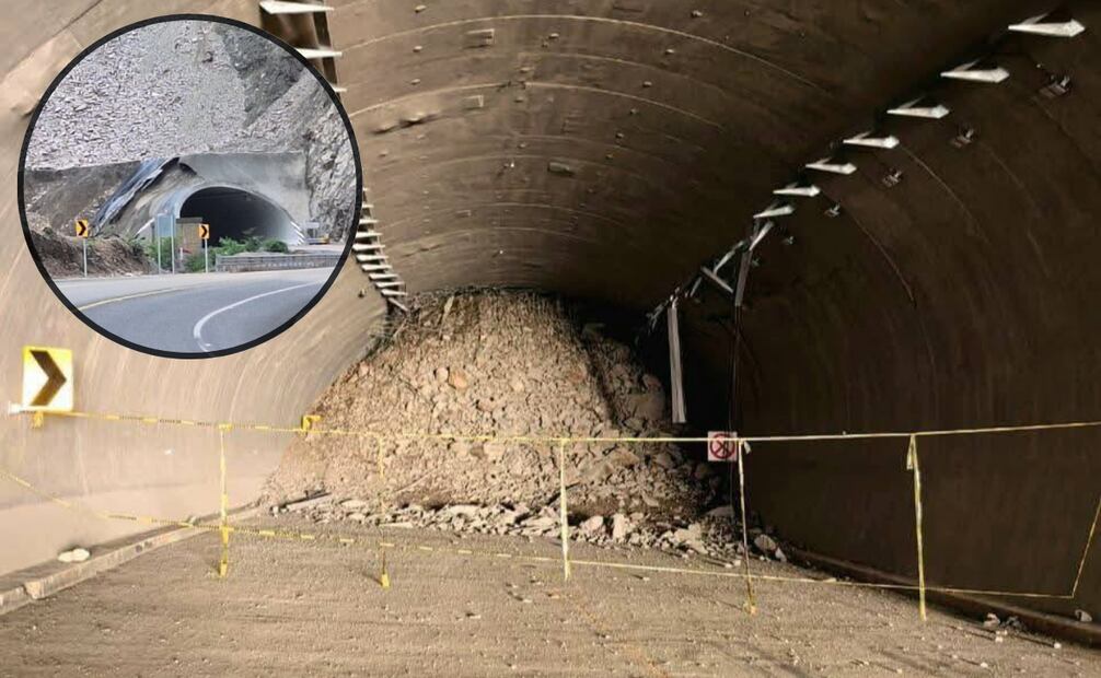Colapso en tramo carretero Mitla‑Tehuantepec. Foto: Redes sociales