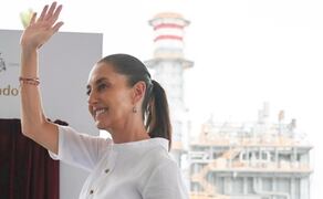 Presidenta Claudia Sheinbaum durante inauguración de la Central Ciclo Combinado “Teresa Urrea Chávez” en Manzanillo, Colima (13/06/2026). Foto: Presidencia