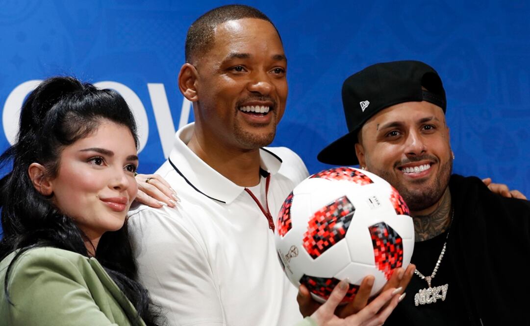 Smith compartió una conferencia de prensa con el reggaetonero Nicky Jam y con la cantante kosovar Era Istrefi, con quienes interpreta la canción “Live it Up”. FOTO: EFE