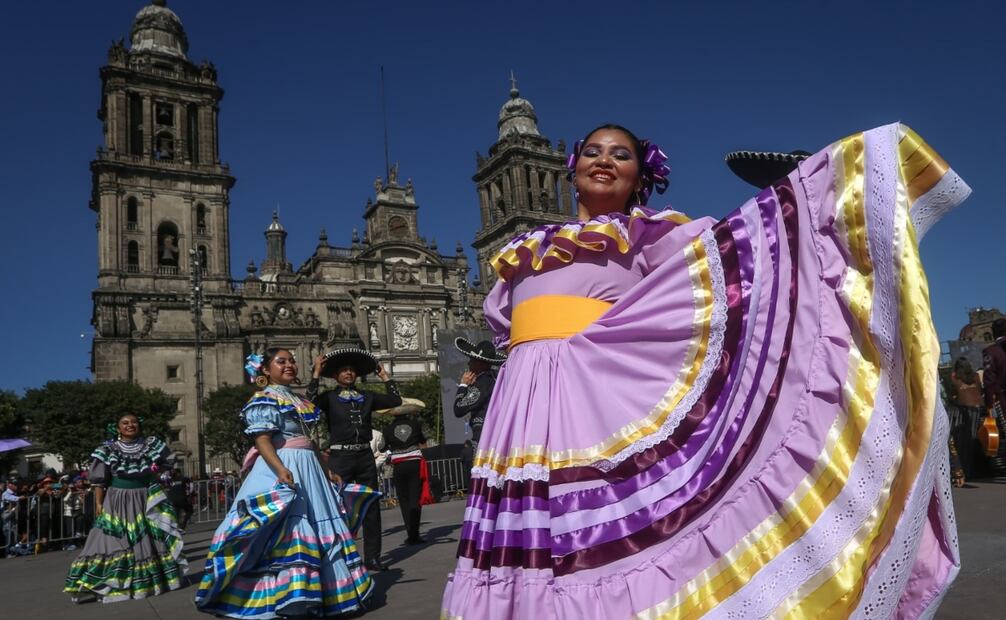 Rompen record mundial más de 700 mariachis, con Cielito Lindo en el Zócalo capitalino, 10 de noviembre de 2024. Foto: Luis Camacho