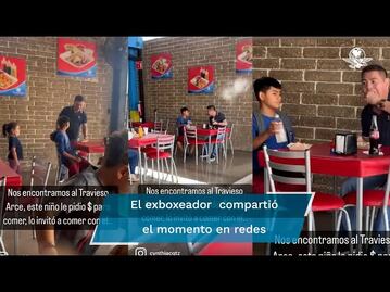 “El Travieso” Arce invita tacos a niño que le pidió dinero y se viraliza