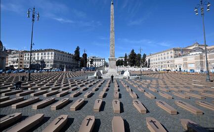 Protestan con más de mil ataúdes en el centro de Roma, denuncian las muertes en el trabajo en Italia