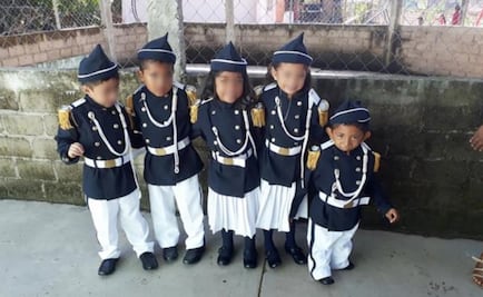Angelito pudo marchar en la escolta gracias a una prótesis