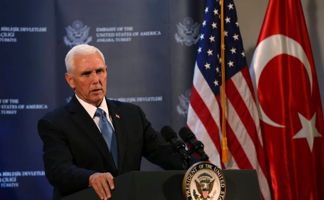 El vicepresidente estadounidense Mike Pence se reunió con el presidente turco (Foto: AP)
