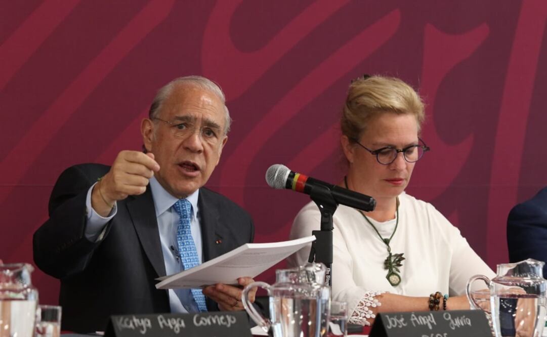 El secretario general de la OCDE, José Ángel Gurría y la titular de Semarnat, Josefa González. Foto: Carlos Mejía Rosas/EL UNIVERSAL 