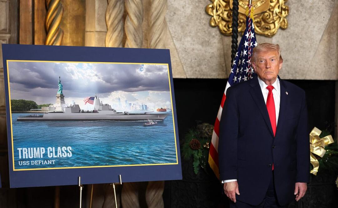 Trump presenta "Trump Class", una línea de buques con su nombre. (22/12/25) Foto: AFP