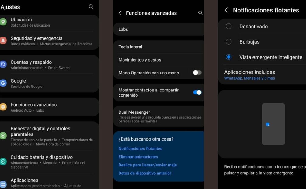Imagen: Configuración del teléfono
