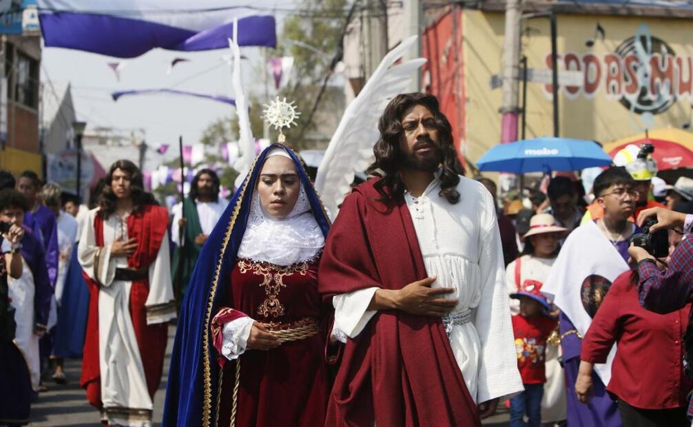 Interpretación de la Pasión de Cristo en Iztapalapa en 2025. Foto: Darío Luna / EL UNIVERSAL