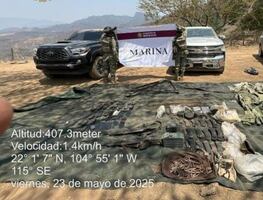 Marina repele ataque armado del crimen organizado en Nayarit; asegura arsenal vehículos y equipo táctico