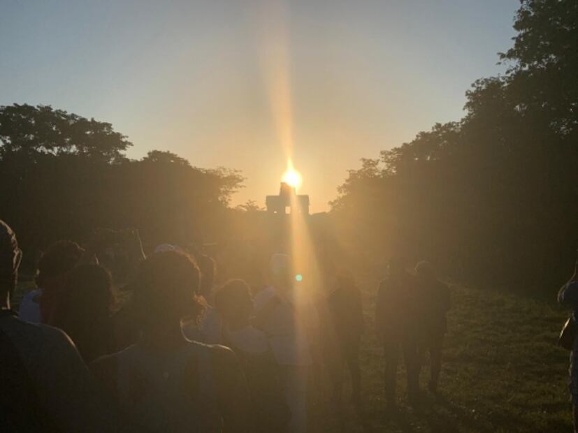 Así se vio el equinoccio de otoño en Dzibichaltún, Yucatán