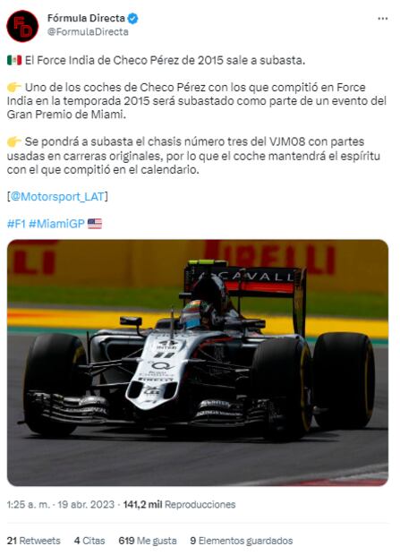 Tuit de Fórmula Directa