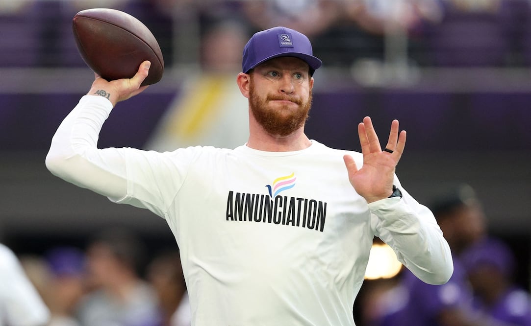 Wentz (32) será titular este domingo por los Vikings de Minnesota, su sexto equipo en nueve años en la NFL | FOTO: AFP