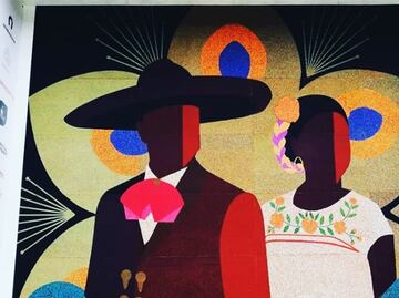 Wixarika artisans create the world's biggest beaded mural