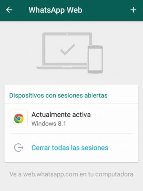 Cómo cerrar tu sesión en Whatsapp