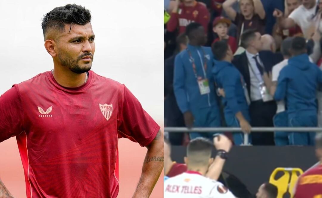 Agreden a Tecatito Corona durante la final de la Europa League - Foto: Especial