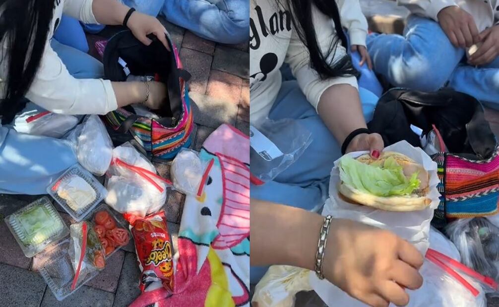 Familia mexicana causa furor en redes por armar sus tortas caseras en Disneyland. Foto: Captura de video