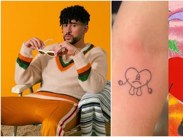 Fanáticos de Bad Bunny hacen fila para tatuarse corazones entristecidos