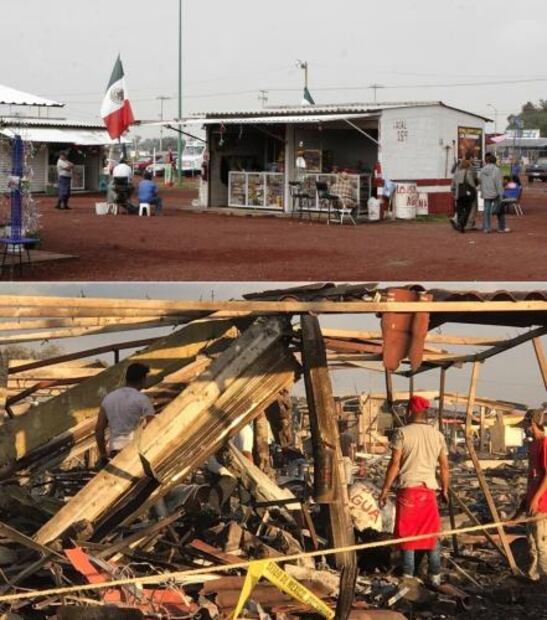 Fotografías. El mercado de Tultepec antes y después de la explosión
