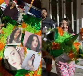 TikTok: Jóvenes celebran posada navideña rompiendo piñata con fotografías de sus exparejas