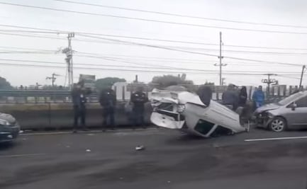 Registran choque múltiple en México-Pachuca; reportan cuatro lesionados